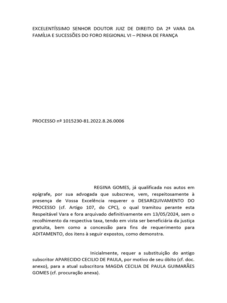 Petição Pedido Retificação | PDF