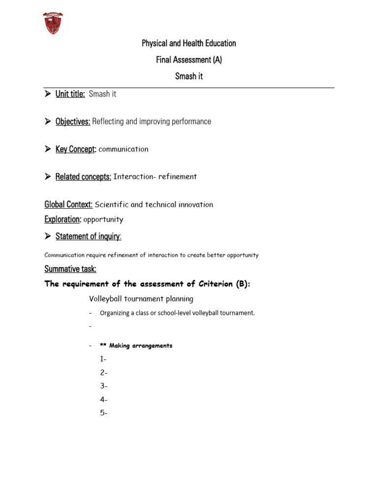 TSR Criteria B | PDF