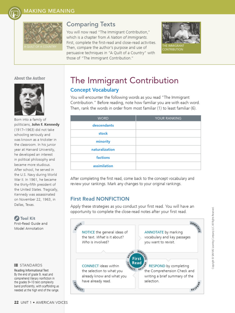 The Immigrant Contribution PDF | PDF