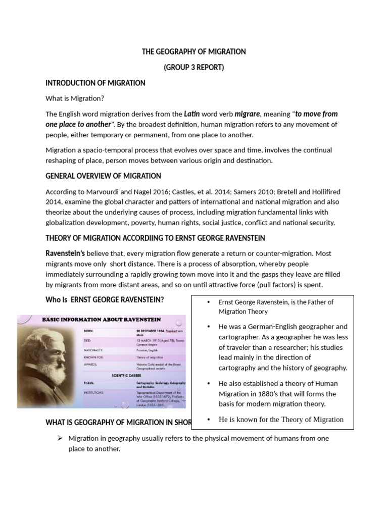 Geography Migration Pdf