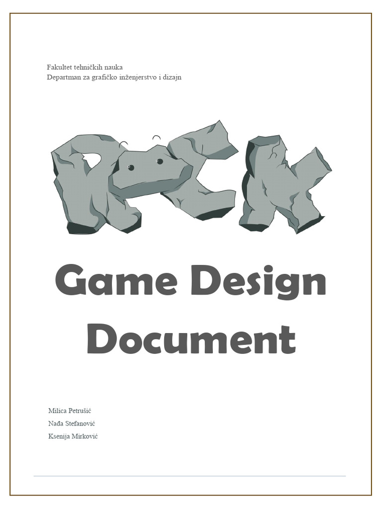 Game Design Document | PDF | Games & Activities