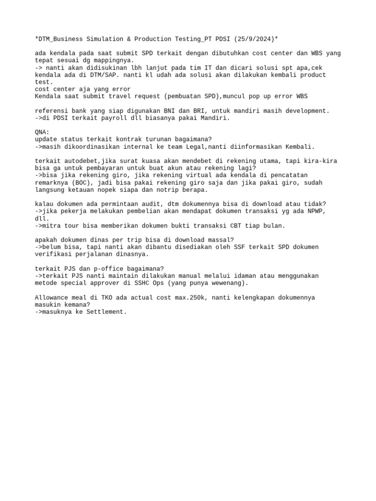 Dtm Business Simulation Production Pt Pdsi 25924 Pdf