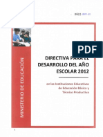 Directiva Inicio Año 2012