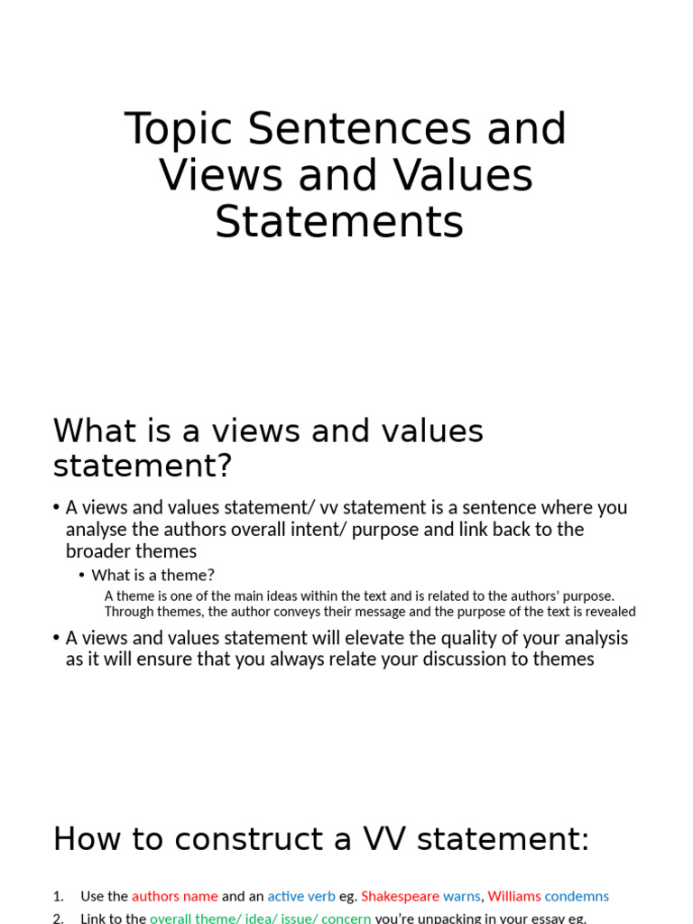 VV Statements PWRPT | PDF