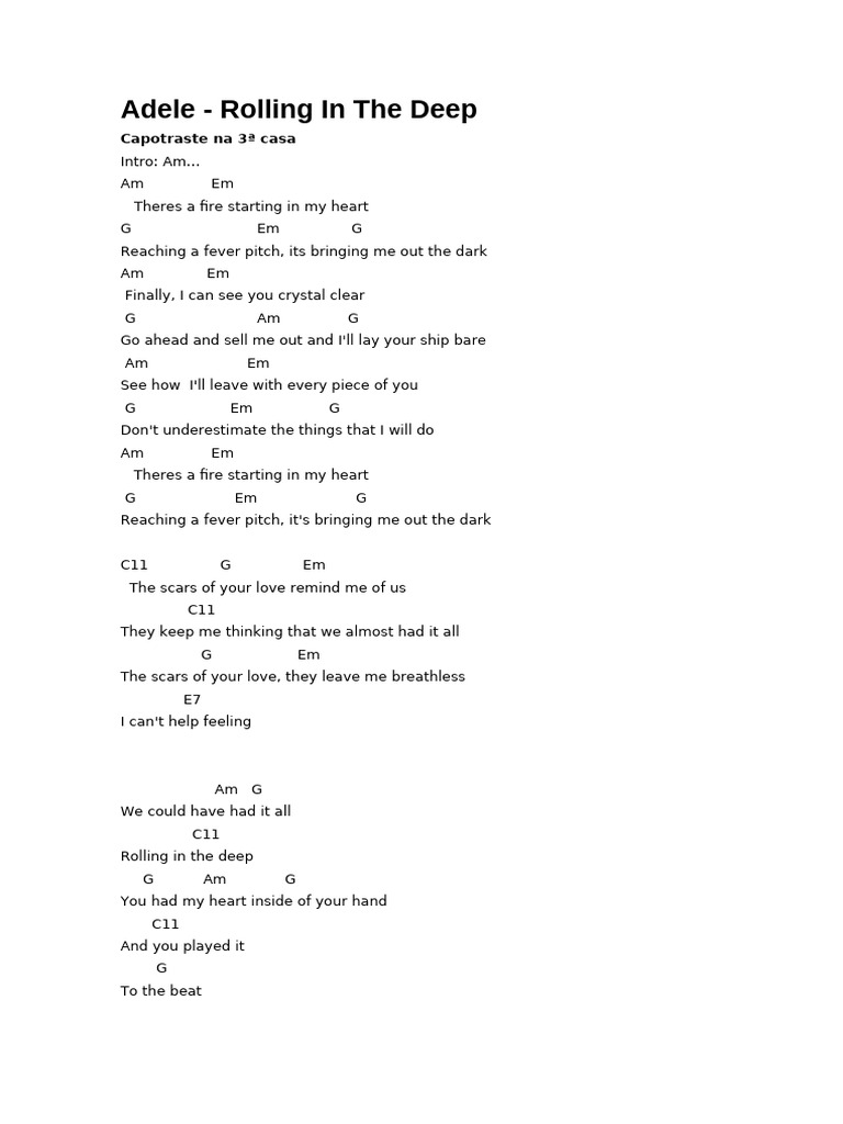 Adele - Rolling in The Deep | PDF