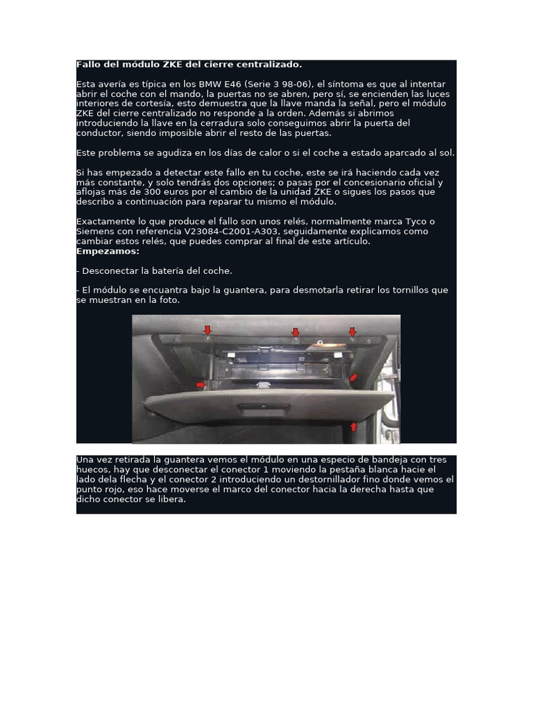 Fallo Del Módulo ZKE Del Cierre Centralizado | PDF