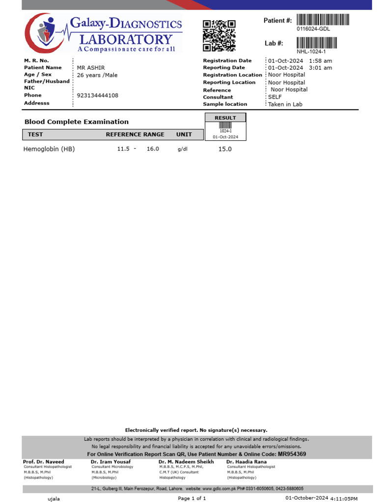 RFT, S Reports | PDF | Hematology | Health Care
