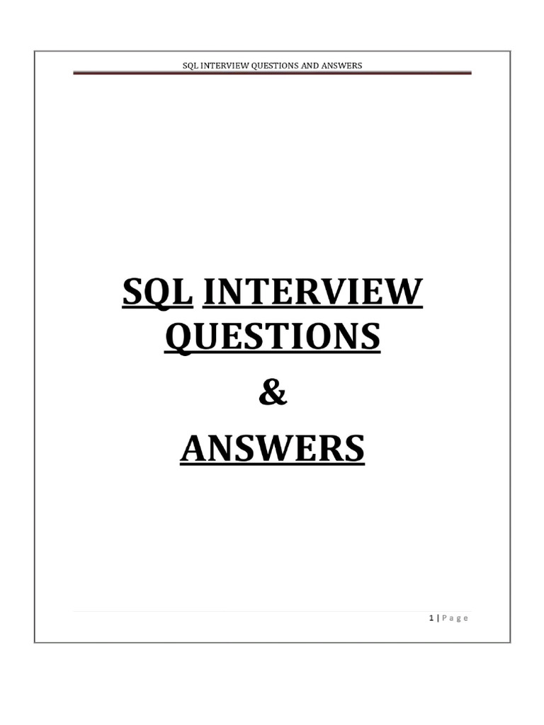 Plsql interview questions pdf