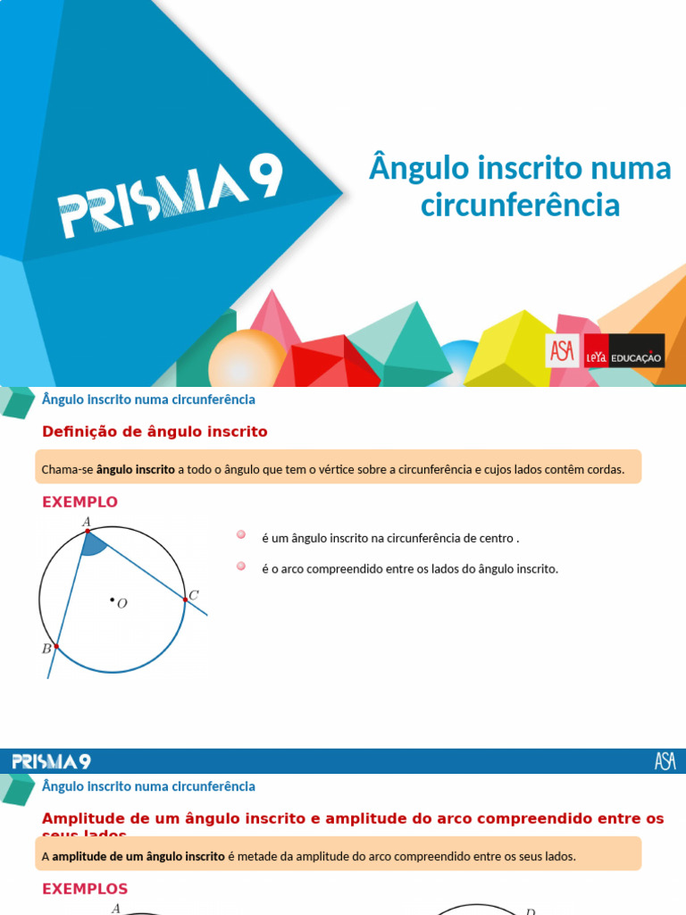 Ângulo Inscrito Numa Circunferência | PDF