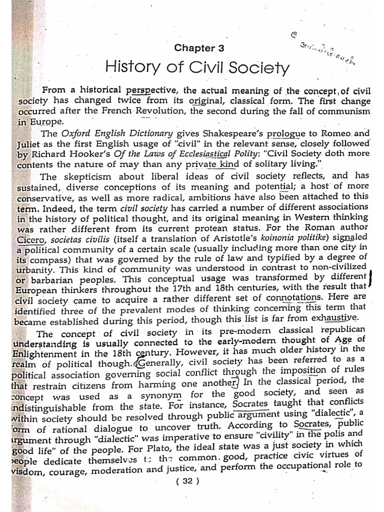 History Characteristics and Democracy of Civil Society | PDF