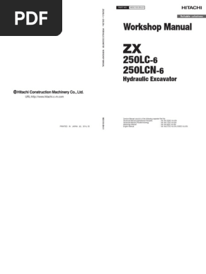 Hitachi ZX250LC-6 ZX250LCN-6 Workshop Manual WDC150-En-01
