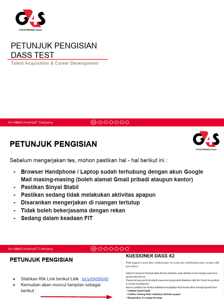 Panduan Pengisian DASS Test | PDF