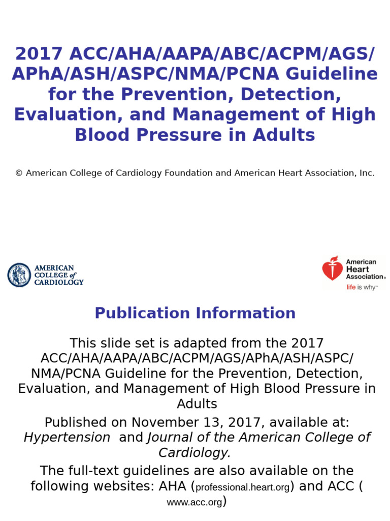 PDF-2017 Blood Pressure Guideline Slides | PDF