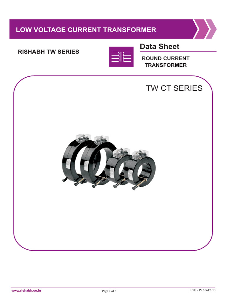 TW Series CT | PDF | Manufactured Goods | Electrical Components