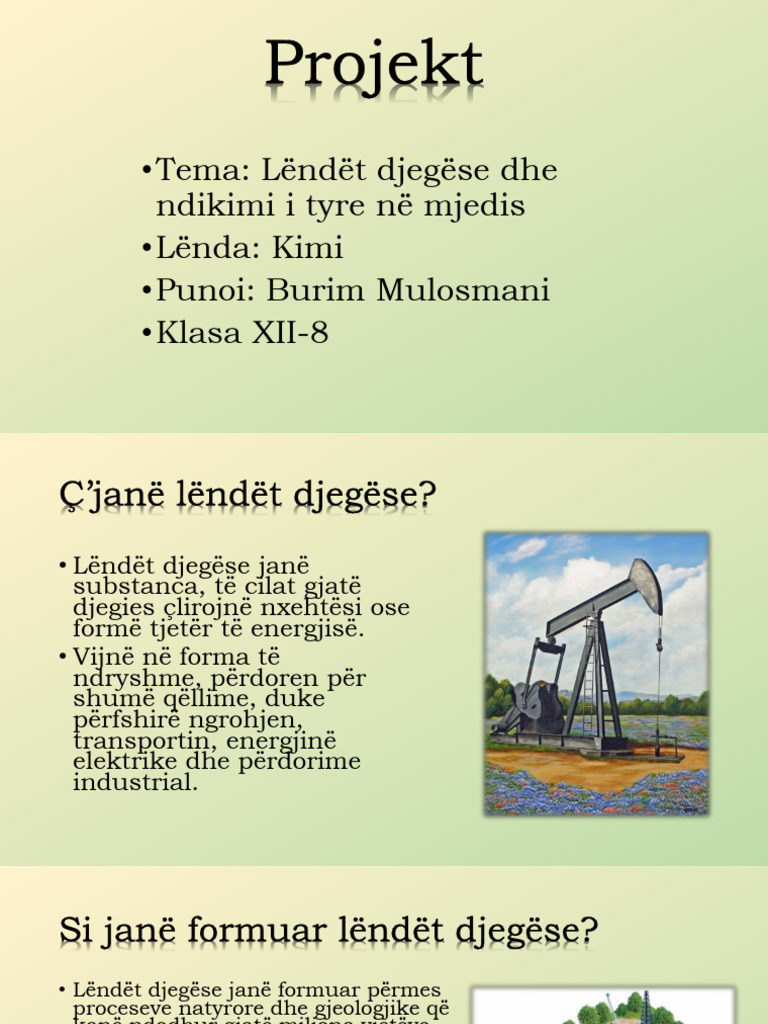 Lëndët Djegëse Dhe Ndikimi I Tyre Në Mjedis | PDF