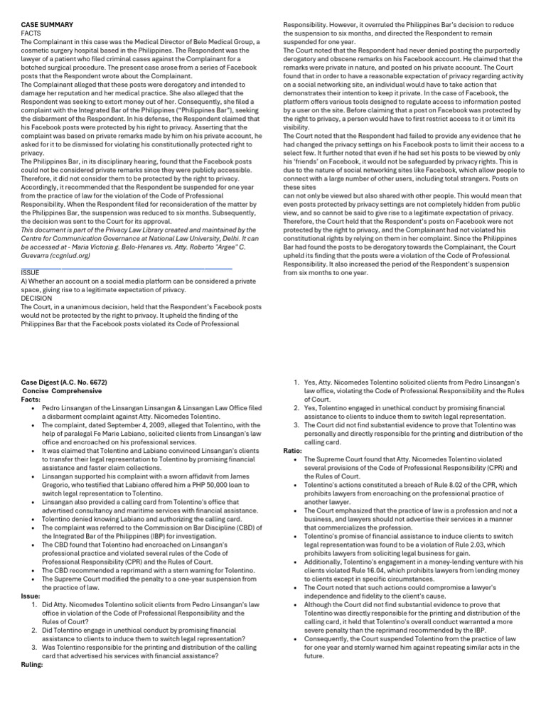 Case Summary | PDF