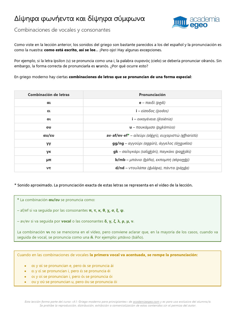 A1 02 Combinaciones de Vocales y Consonantes | PDF
