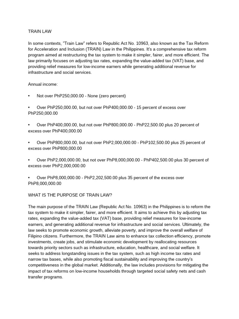 Train Law | PDF