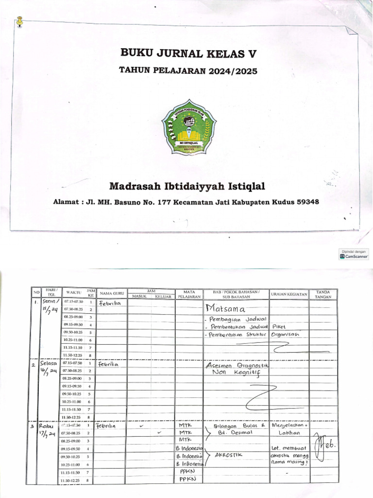 Jurnal Kelas 5 Pdf