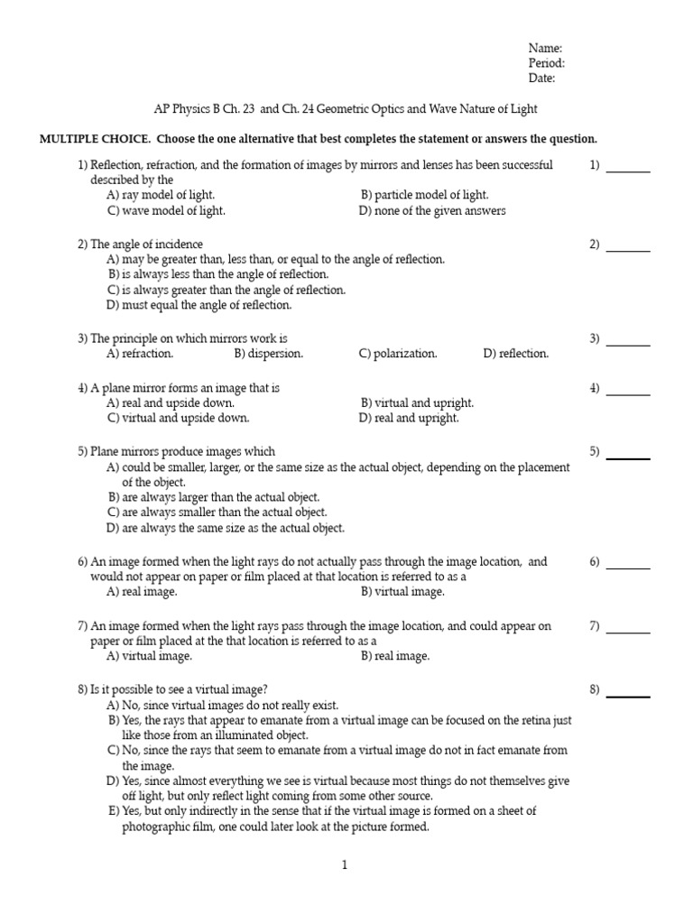 Ap physics questions pdf