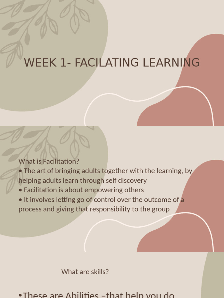 Week 1 Facilitating | PDF