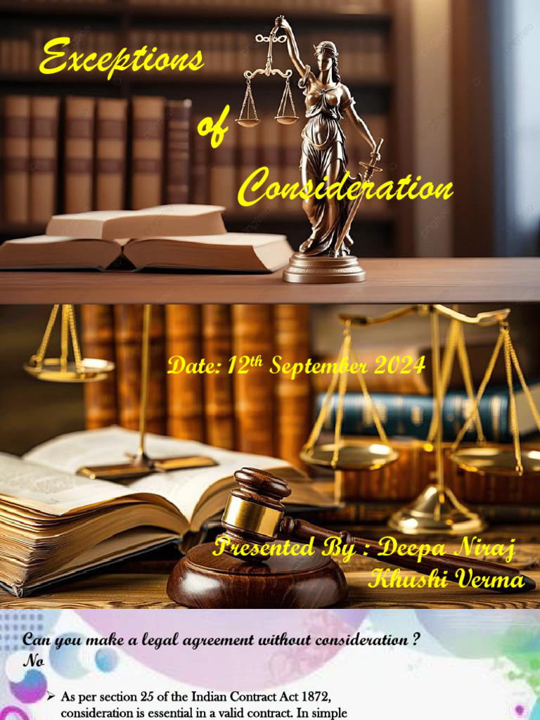 Exceptions of Consideration | PDF