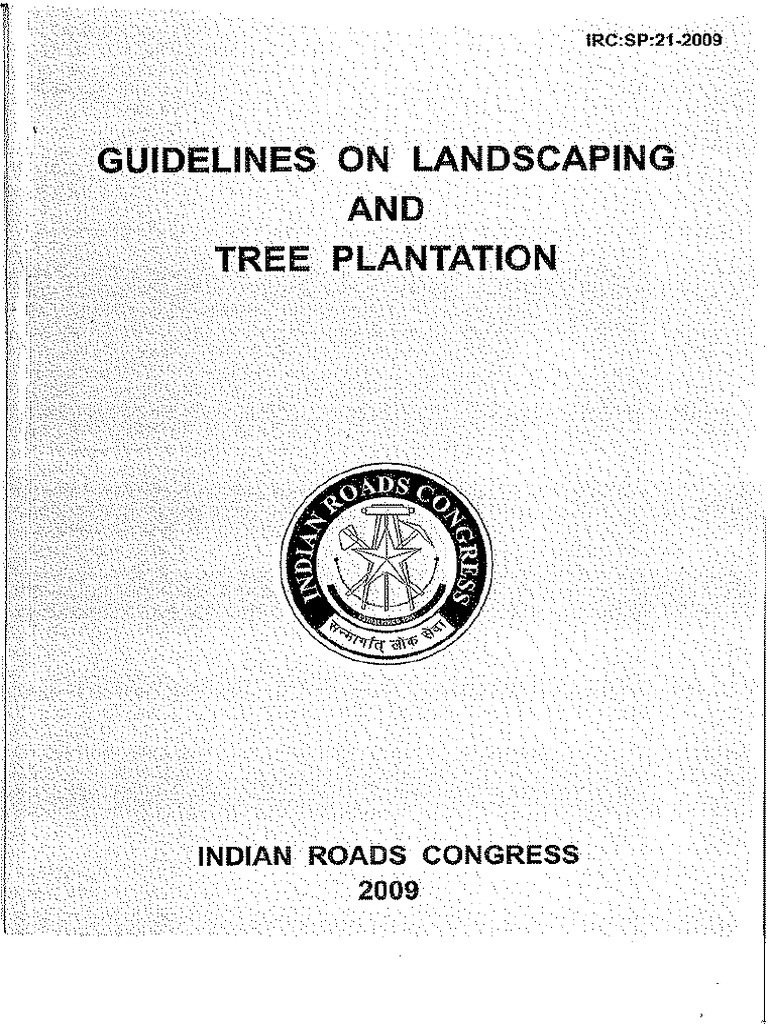 IRC-SP-21-2009-Guideline On Landscapping and Tree Plantation | PDF