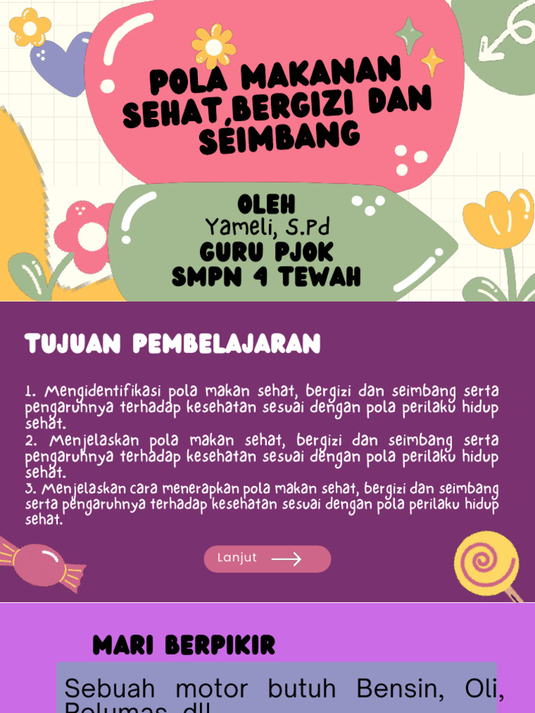 POLA Makanan Sehat, BerGIZI DAN SEIMBANG | PDF