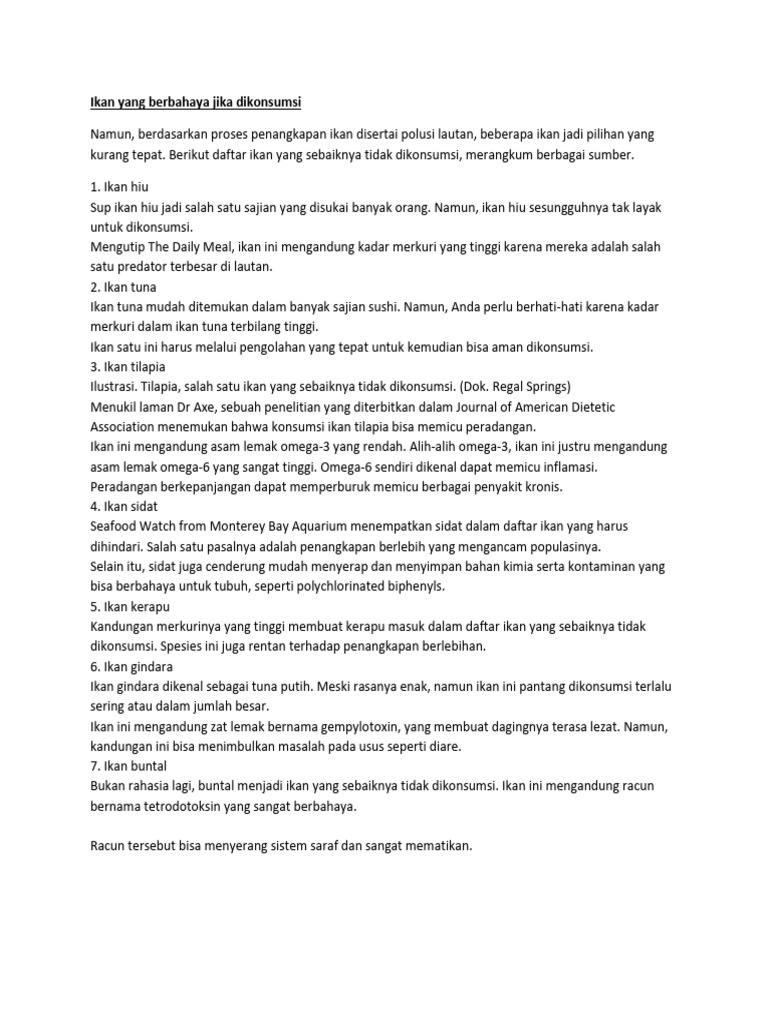 Ikan Yang Berbahaya Jika Di…