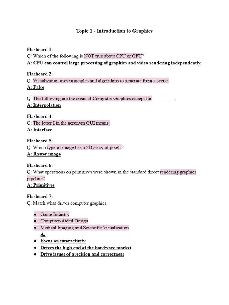 Graphics and Visual Computing Lec | PDF