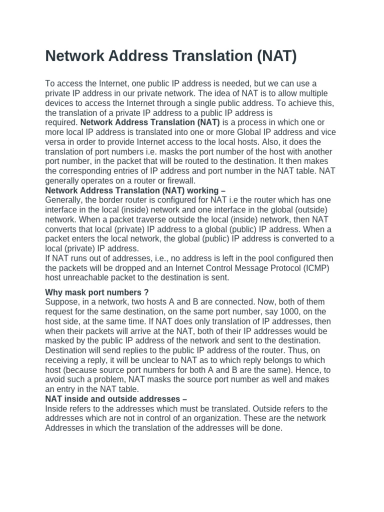 Nat Update | PDF
