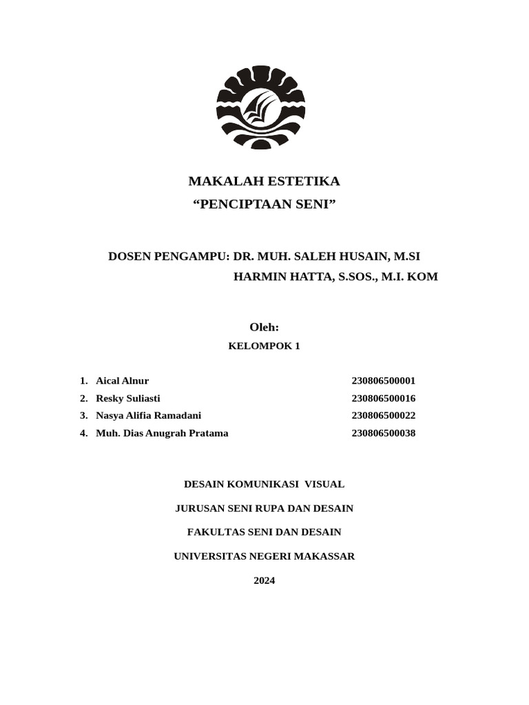 Estetika Penciptaan Seni Pdf