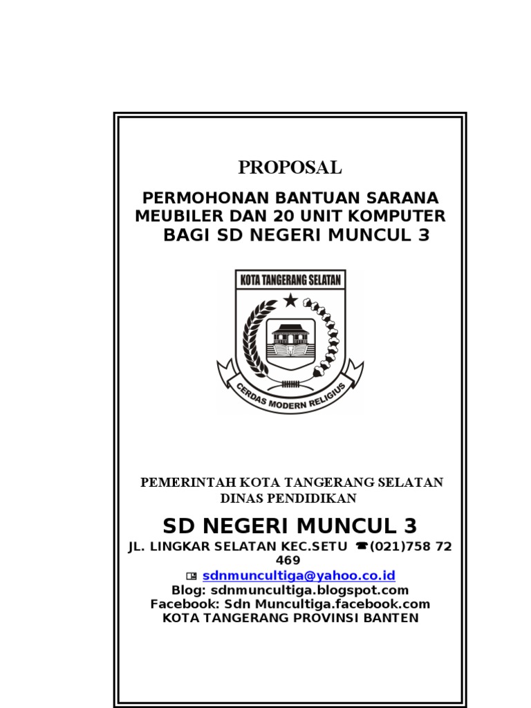 Contoh Proposal Bantuan Prasarana