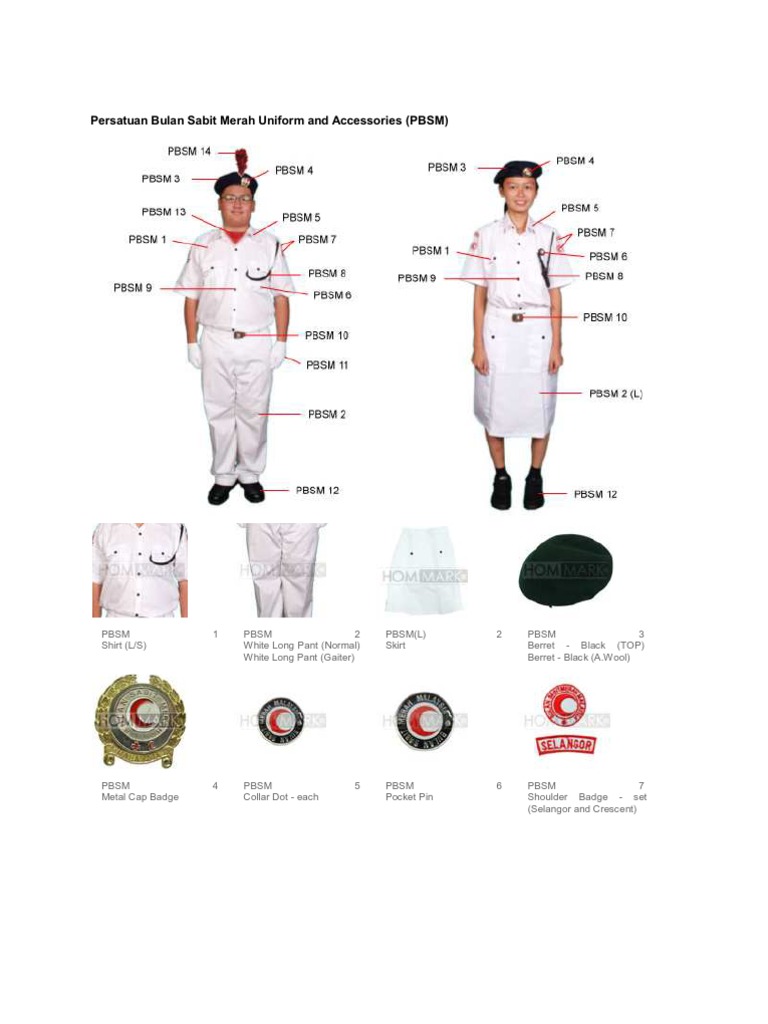Persatuan Bulan Sabit Merah Uniform And Accessories Pdf Military Personal Equipment Military Uniforms