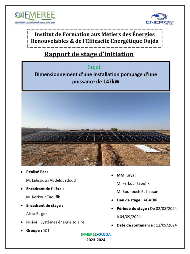 Rapport de Stag | PDF | Physical Quantities
