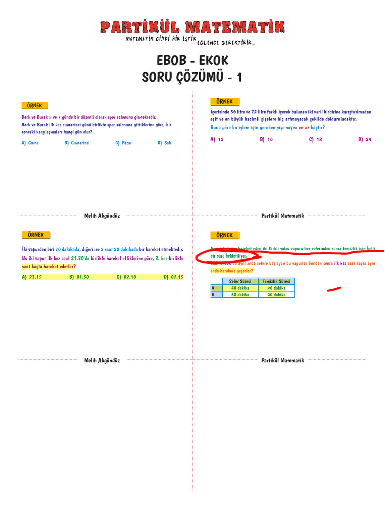 8.sinif Ebob-Ekok A4 | PDF