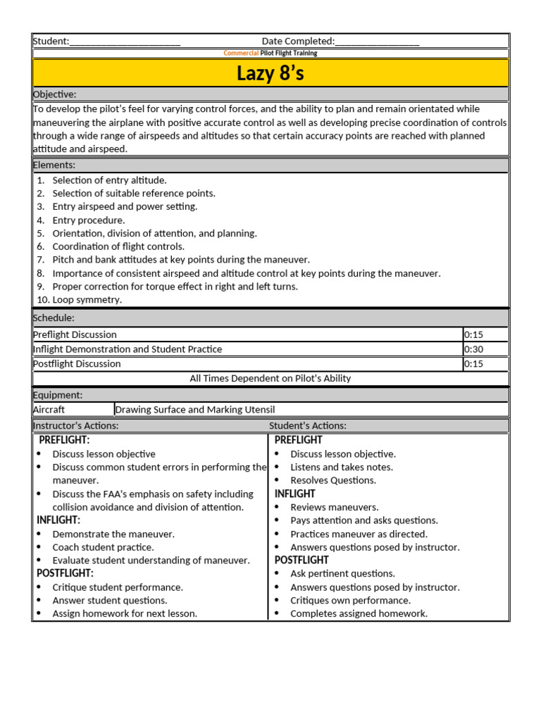 25 Lazy Eights | PDF | Flight Control Surfaces | Aviation