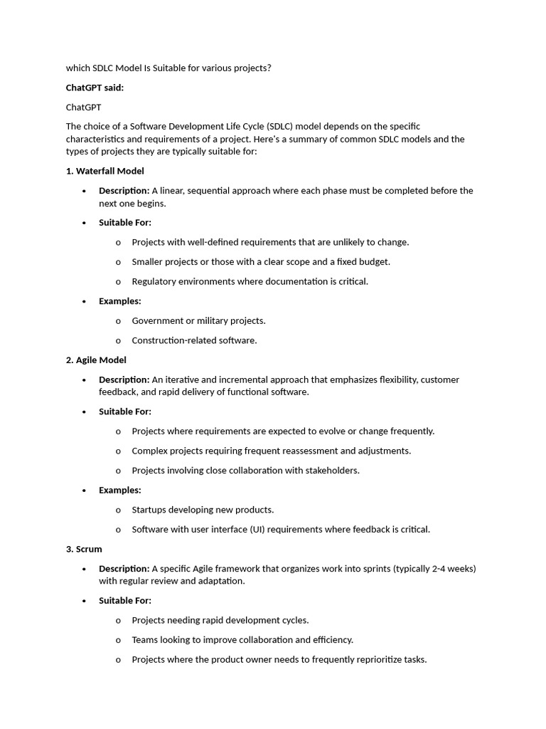 SDLC Where We Use | PDF