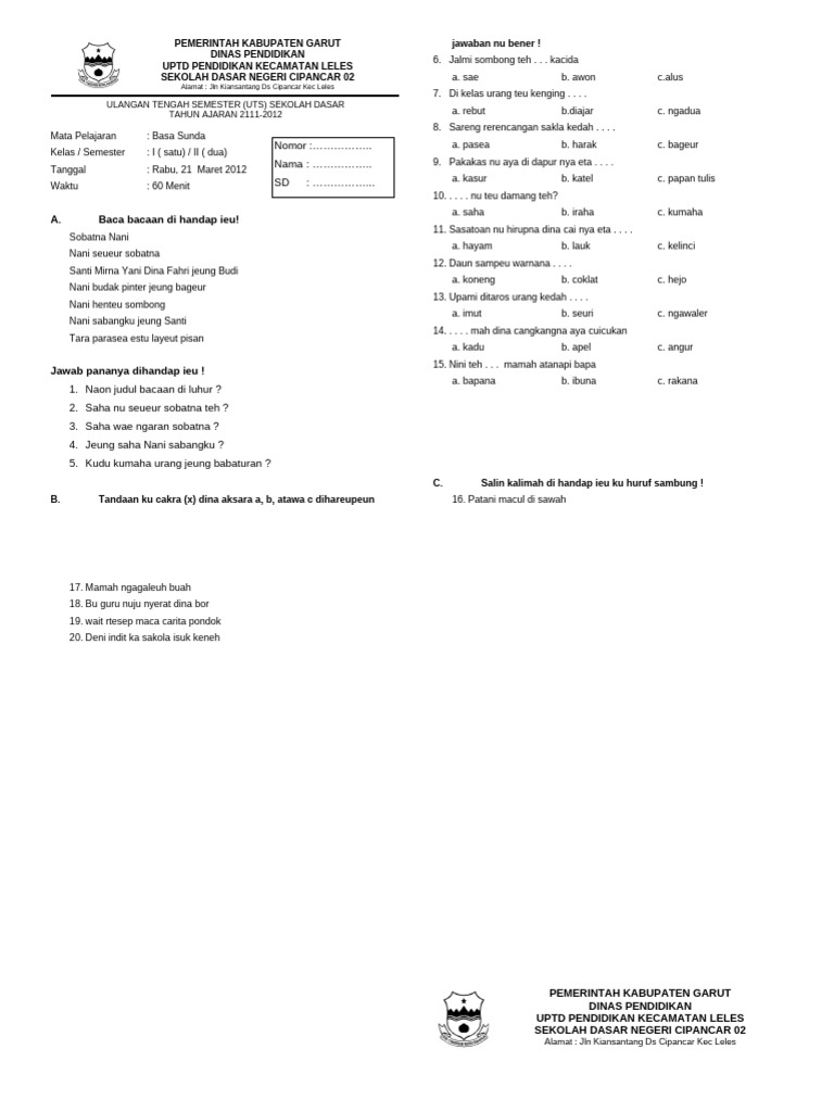 Basa Sunda | PDF