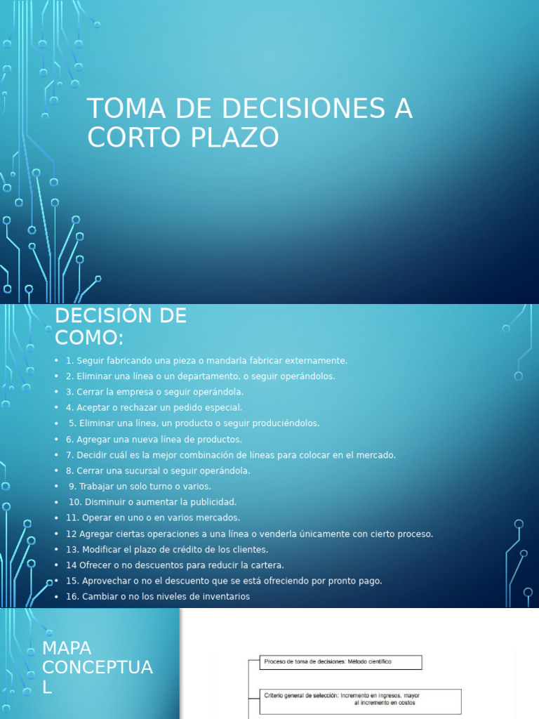 Toma de Decisiones A Corto Plazo | PDF