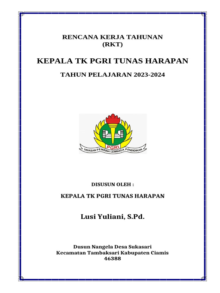 Tambaksari - RKT - TK PGRI Tunas Harapan | PDF | Ilmu Sosial ...
