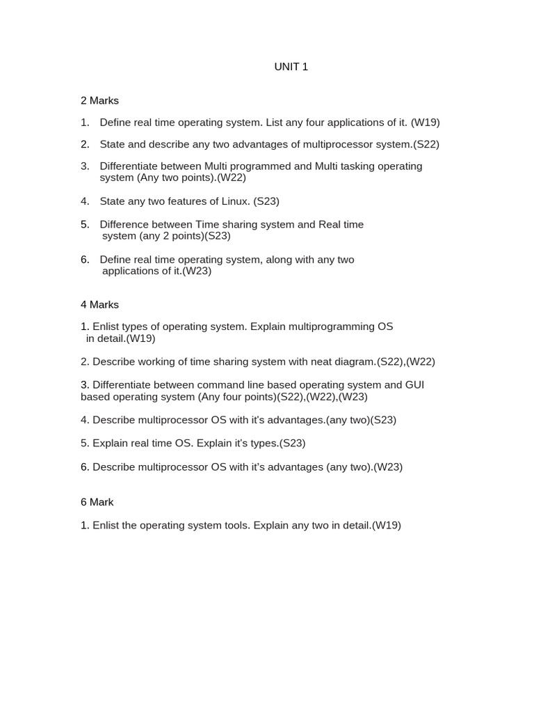 Unit 1 2 Marks | PDF