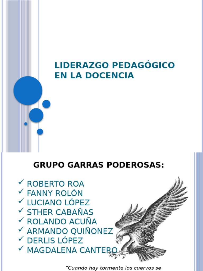 Liderazgo Pedagógico de Fanny Rolón | PDF | Liderazgo | Pedagogía