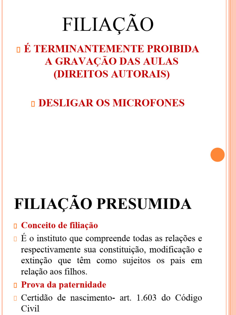 Slide de Filiação | PDF