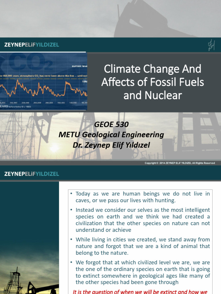 2.hafta Climate Changes and Affects of Fossil Fuels and Nuclear Fuels | PDF
