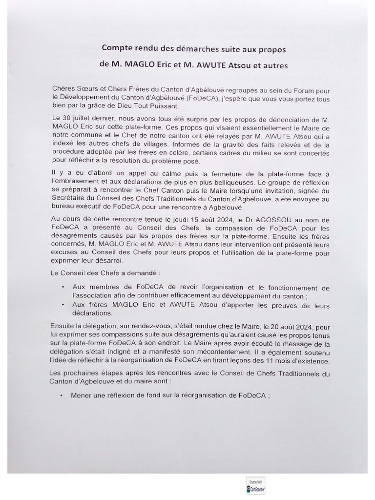 Compte Rendu Signé | PDF