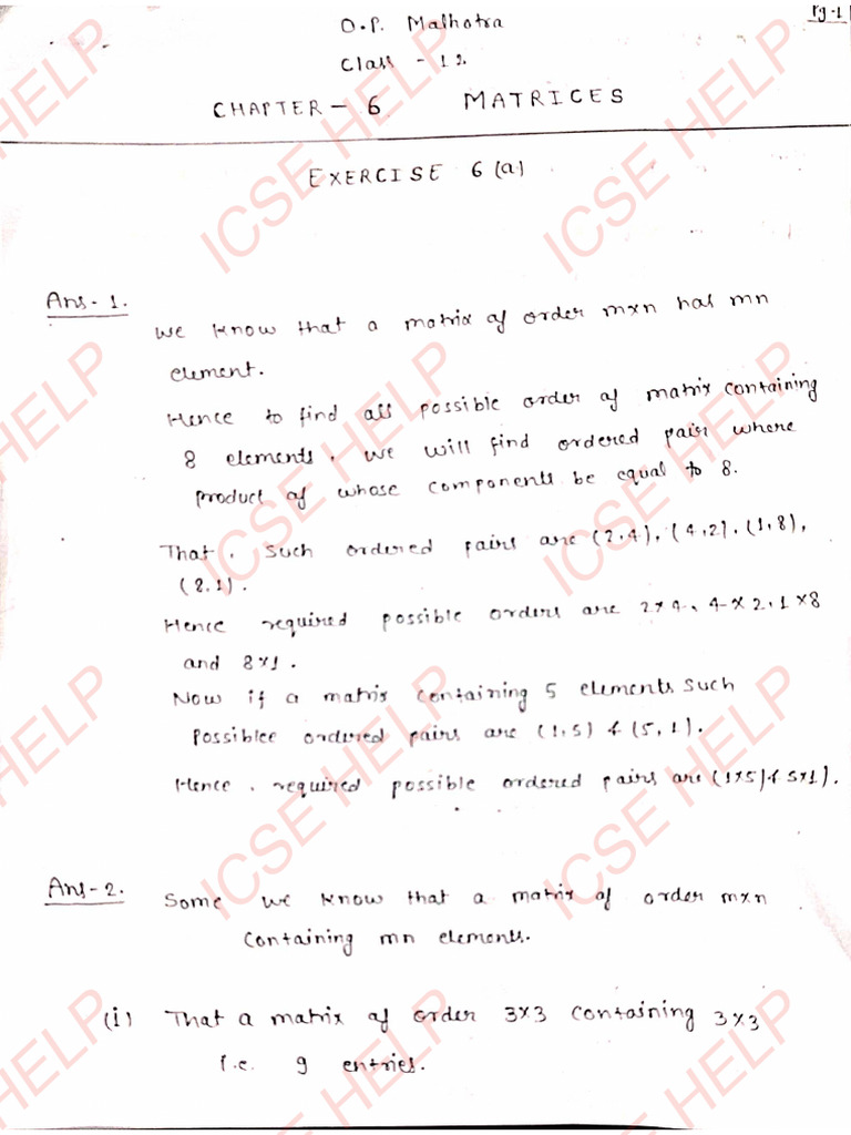 Oo Class 12 Chapter 6.a | PDF