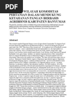 Download Potensi Wilayah Komoditas Pertanian Dalam Mendukung Ketahanan Pangan Berbasis Agribisnis Kabupaten Banyumas by Rian Sukro SN77516618 doc pdf