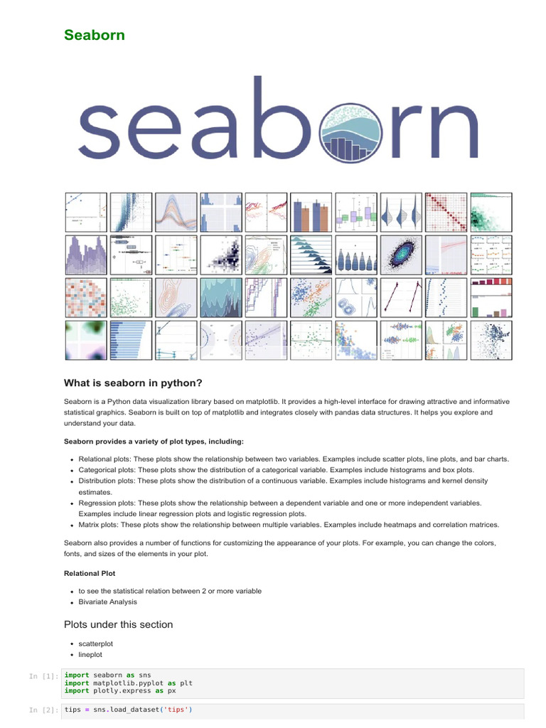 Seaborn Library - Beginner To Advance | PDF