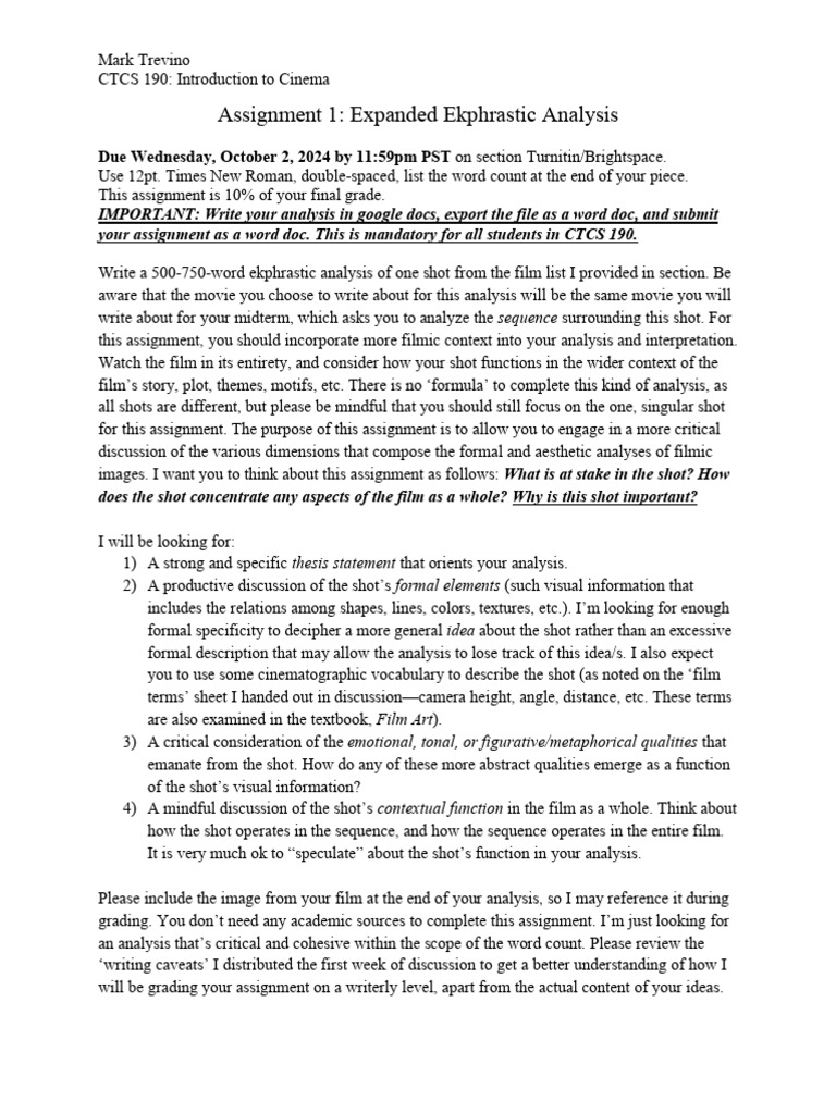 CTCS 190 - Assignment 1 Prompt MT | PDF